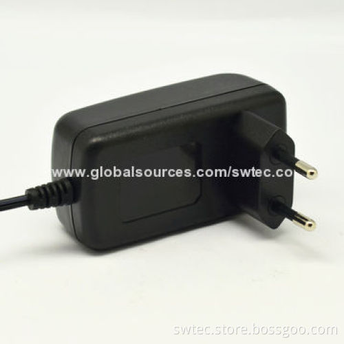 External 12W EU Plug-in Switching Power Supply, 100-240V AC, 50/60Hz, ErP, CEC Level V, MEPS IV